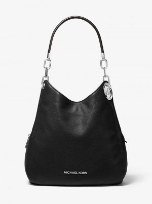 Michaelkors Lillie Large Pebbled Leather Černé | SN-MK26901