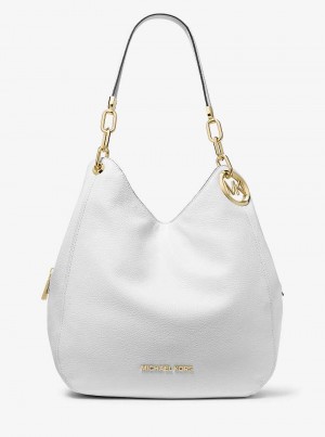 Michaelkors Lillie Large Pebbled Leather Bílé | SN-MK27097