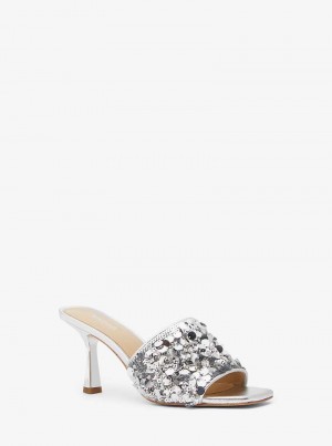 Michaelkors Limited-Edition Tessa Hand-Embellished Stříbrné | SN-MK27507