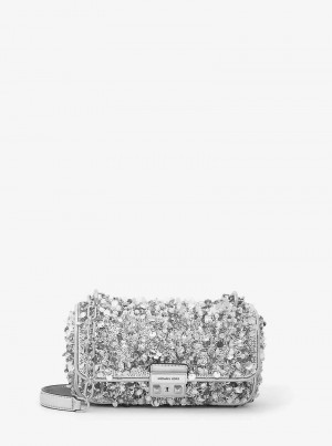 Michaelkors Limited-Edition Tribeca Small Hand-Embellished Stříbrné | SN-MK27090