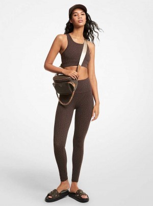 Michaelkors Logo Stretch Nylon Čokolády | SN-MK26570