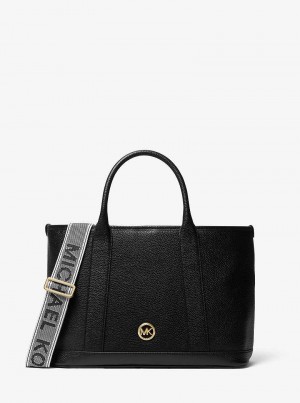 Michaelkors Luisa Medium Pebbled Leather Černé | SN-MK27346