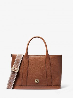 Michaelkors Luisa Medium Pebbled Leather Hnědé | SN-MK27347