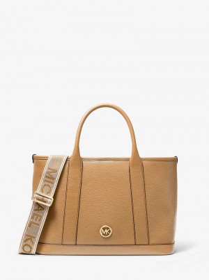 Michaelkors Luisa Medium Pebbled Leather Hnědé | SN-MK27349