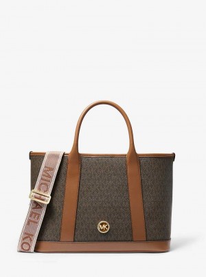 Michaelkors Luisa Medium Signature Logo Hnědé | SN-MK27345