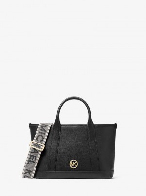 Michaelkors Luisa Small Pebbled Leather Černé | SN-MK27340