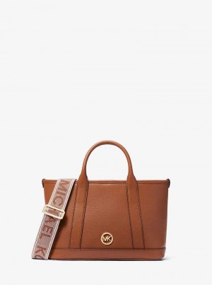 Michaelkors Luisa Small Pebbled Leather Hnědé | SN-MK27341