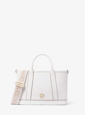 Michaelkors Luisa Small Pebbled Leather Bílé | SN-MK27342