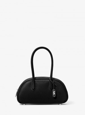Michaelkors Lulu Small Pebbled Leather Černé | SN-MK27289