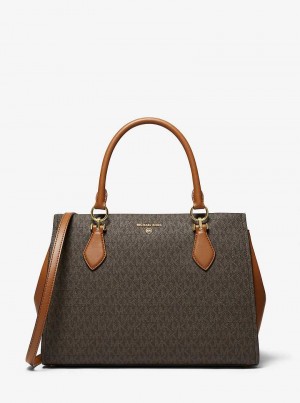 Michaelkors Marilyn Large Logo Hnědé | SN-MK27304
