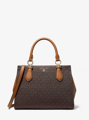 Michaelkors Marilyn Medium Logo Hnědé | SN-MK27311