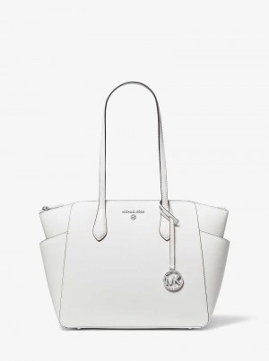 Michaelkors Marilyn Medium Saffiano Leather Bílé | SN-MK26907