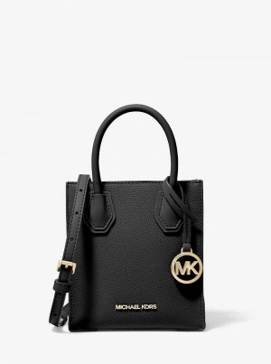 Michaelkors Mercer Extra-Small Pebbled Leather Černé | SN-MK26868