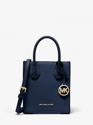 Michaelkors Mercer Extra-Small Pebbled Leather Tmavě Blankyt | SN-MK26870