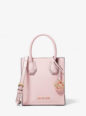 Michaelkors Mercer Extra-Small Pebbled Leather Růžové | SN-MK26872