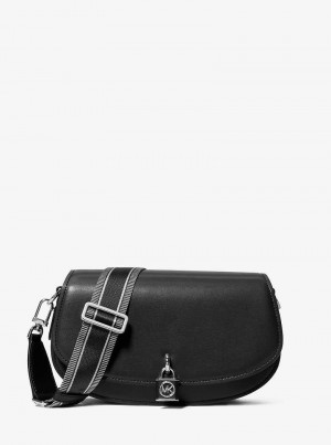 Michaelkors Mila Medium Leather Černé | SN-MK27202