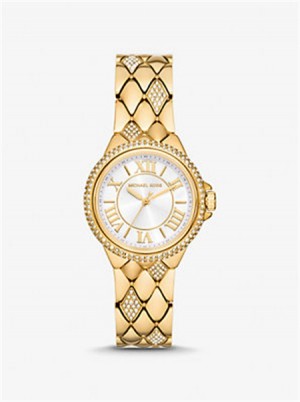 Michaelkors Mini Camille Pavé Gold-Tone Watch Zlaté | SN-MK28405