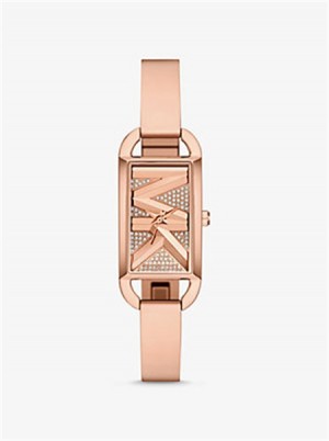 Michaelkors Mini Empire Pavé Rose Gold-Tone Bangle Watch Růžové Zlaté | SN-MK28308