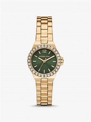 Michaelkors Mini Lennox Pavé Gold-Tone Watch Zlaté | SN-MK28378