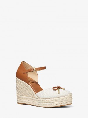 Michaelkors Nori Leather and Hemp Šedé | SN-MK27607