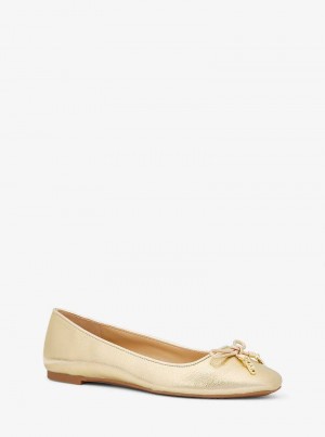Michaelkors Nori Metallic Leather Zlaté | SN-MK27691