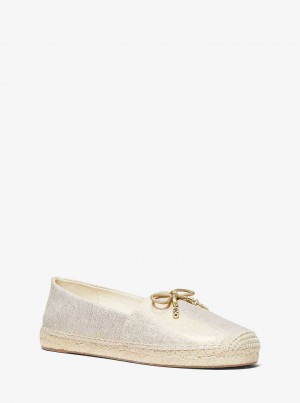 Michaelkors Nori Metallic Linen Zlaté | SN-MK27688