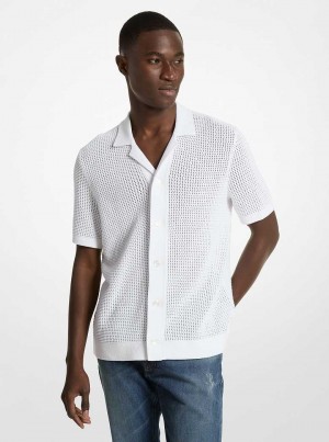 Michaelkors Open-Knit Cotton Bílé | SN-MK28057