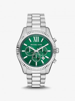 Michaelkors Oversized Lexington Silver-Tone Stříbrné | SN-MK28256