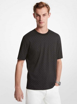 Michaelkors Oversized Logo Cotton Černé | SN-MK28002