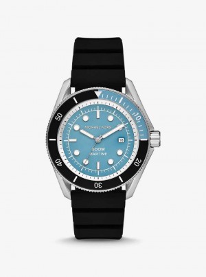 Michaelkors Oversized Maritime Silicone Černé | SN-MK28255