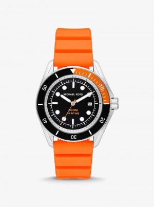Michaelkors Oversized Maritime Silicone Oranžové | SN-MK28270