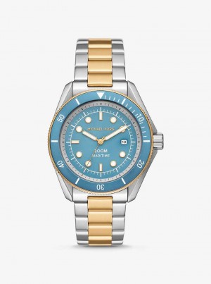 Michaelkors Oversized Maritime Two-Tone Zlaté | SN-MK28261