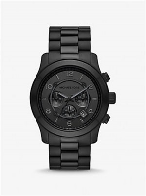Michaelkors Oversized Runway Black-Tone Watch Černé | SN-MK28383