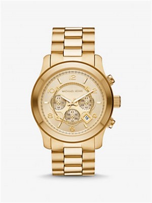 Michaelkors Oversized Runway Gold-Tone Watch Zlaté | SN-MK28413