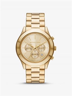 Michaelkors Oversized Slim Runway Gold-Tone Watch Zlaté | SN-MK28433