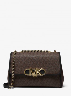 Michaelkors Parker Extra-Large Logo Hnědé | SN-MK26953