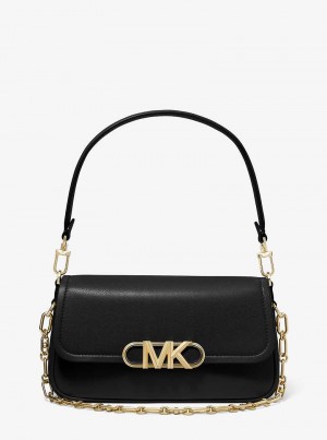 Michaelkors Parker Medium Leather Černé | SN-MK26951