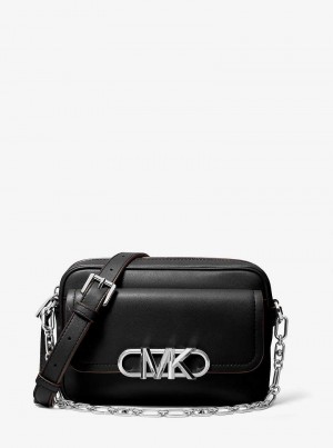 Michaelkors Parker Medium Leather Černé | SN-MK27270