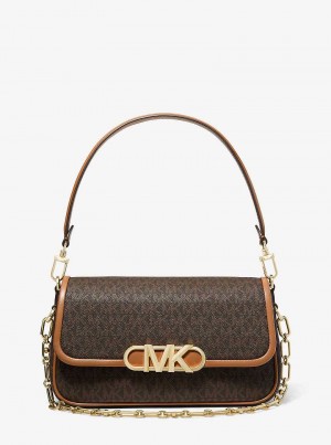 Michaelkors Parker Medium Logo Hnědé | SN-MK26947