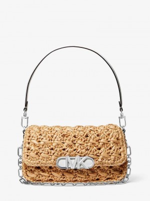 Michaelkors Parker Medium Woven Straw Viacfarebný | SN-MK26948