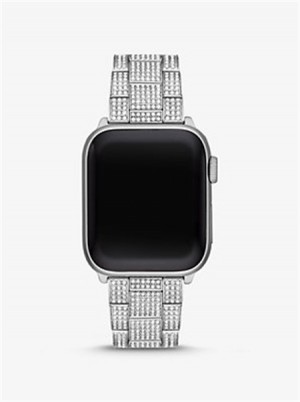 Michaelkors Pavé Silver-Tone Strap For Apple Watch® Stříbrné | SN-MK28420