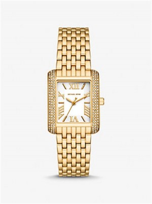 Michaelkors Petite Emery Pavé Gold-Tone Watch Zlaté | SN-MK28317