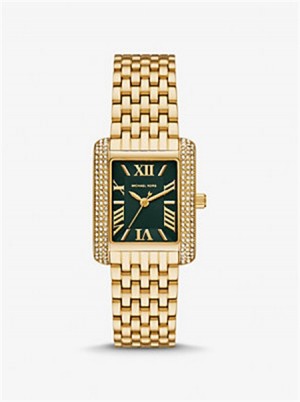 Michaelkors Petite Emery Pavé Gold-Tone Watch Zlaté | SN-MK28318