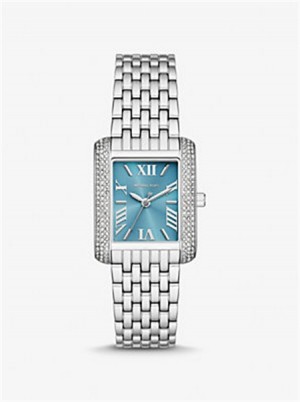 Michaelkors Petite Emery Pavé Silver-Tone Watch Stříbrné | SN-MK28316