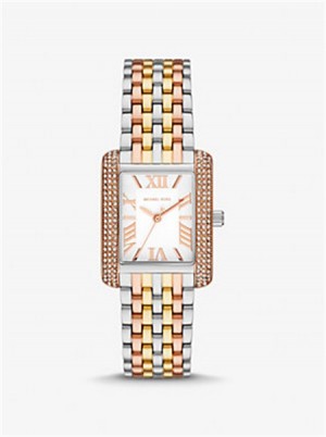 Michaelkors Petite Emery Pavé Tri-Tone Watch Tri Tone | SN-MK28393
