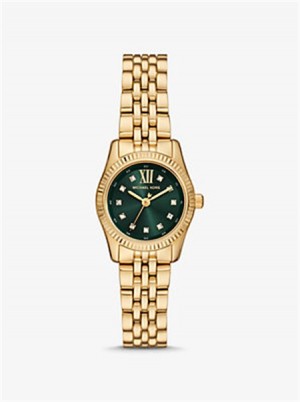 Michaelkors Petite Lexington Pavé Gold-Tone Watch Zlaté | SN-MK28321