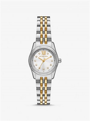 Michaelkors Petite Lexington Pavé Two-Tone Watch Two Tone | SN-MK28320