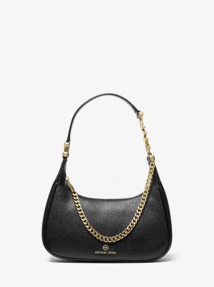 Michaelkors Piper Small Pebbled Leather Černé | SN-MK26987
