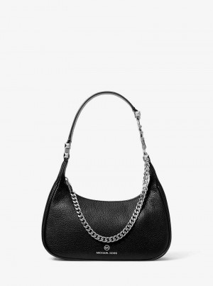 Michaelkors Piper Small Pebbled Leather Černé | SN-MK26988