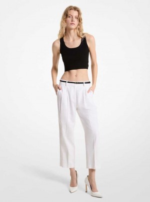 Michaelkors Pleated Linen Blend Bílé | SN-MK26537